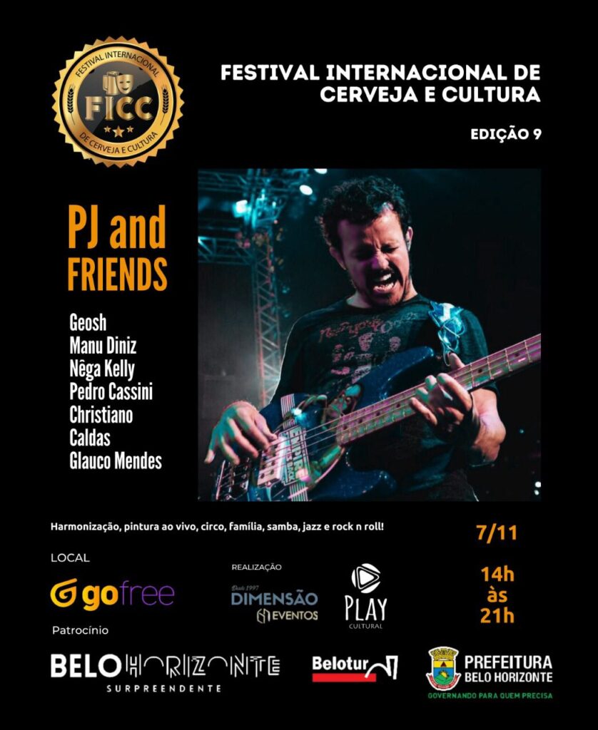 Banda formada pelo baixista do Jota Quest, o PJ e convidados, é uma das atrações do Festival Internacional de Cerveja e Cultura